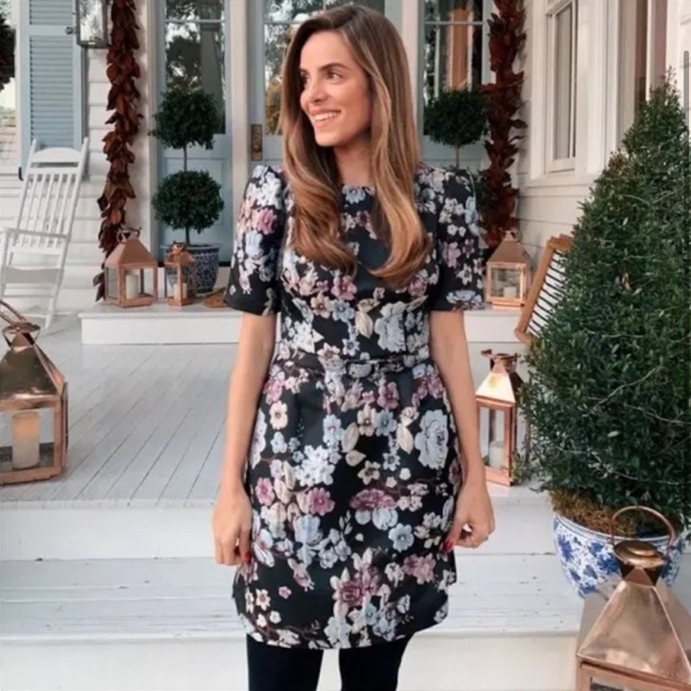 Gal Meets Glam Presley Tapestry Jacquard Dress